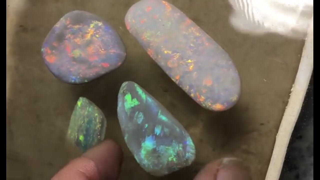 Australian Opal preforms before being cut into Gems