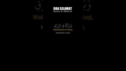 Amalkan Sehabis Sholat! Do'a Selamat Dunia Akhirat!!!