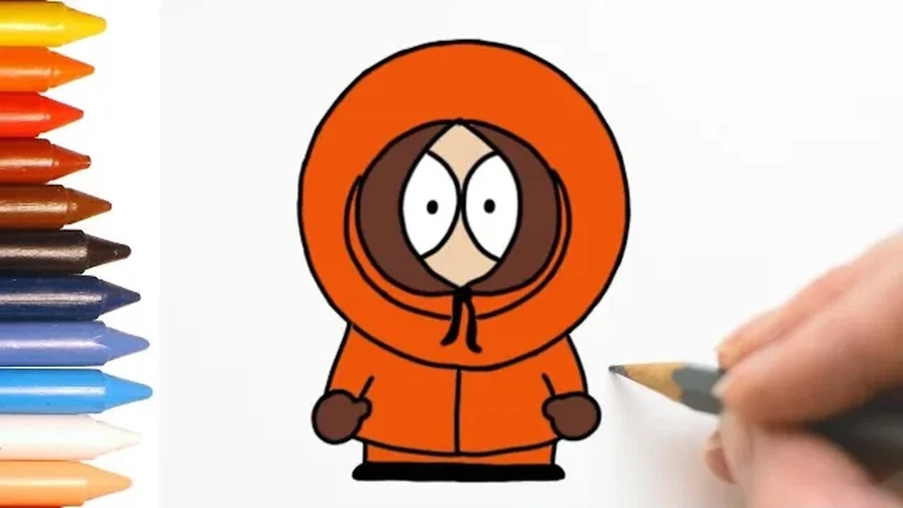 COMO DESENHAR KENNY - SOUTH PARK - MUITO FÁCIL #southpark #kenny #desenho