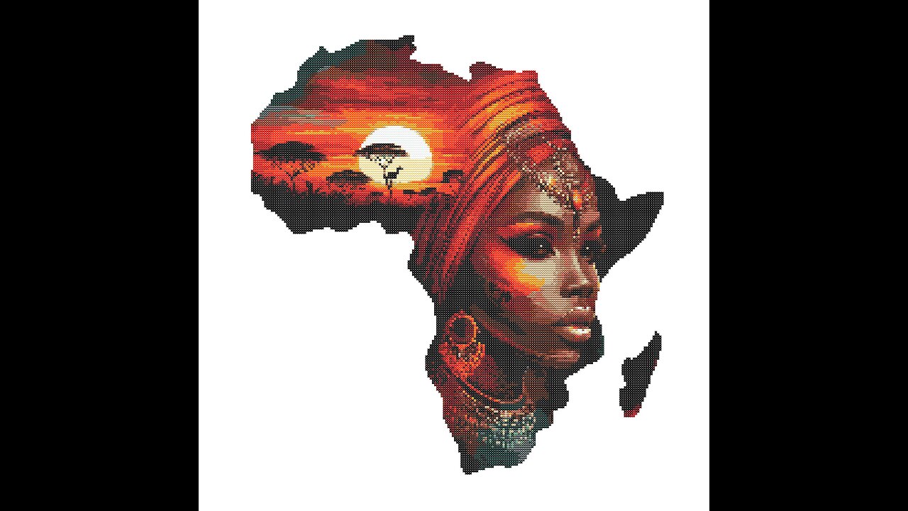 STUNNING AFRICA Cross Stitch Pattern by Welovit Cross Stitch | welovit.net | #welovit #crossstitch