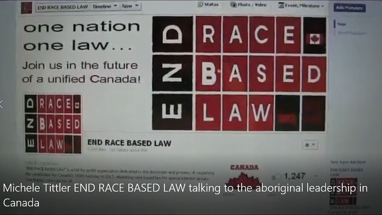 Michele Tittler END RACE BASED LAW talking to the aboriginal leadership in Canada