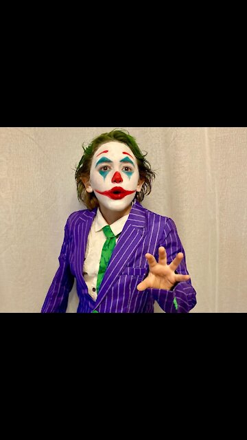 Desmond as the Joker; Halloween 2021