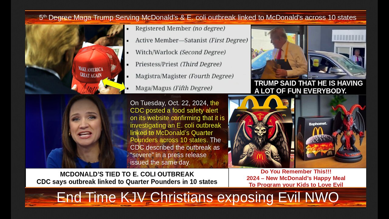 5th Degree Maga Trump Serving McDonald’s & E. coli outbreak linked to McDonald’s across 10 states