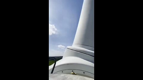 Wind turbine drive shaft and gearbox view