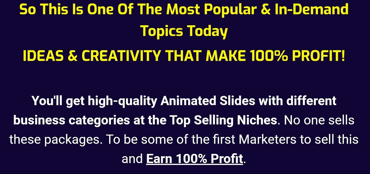 Slide Animation Templates" With ‘UNRESTRICTED PLR' To Sell As Your Own And Keep 100%