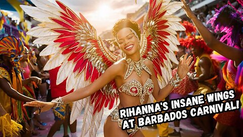 Rihanna's INSANE Wings at Barbados Carnival!