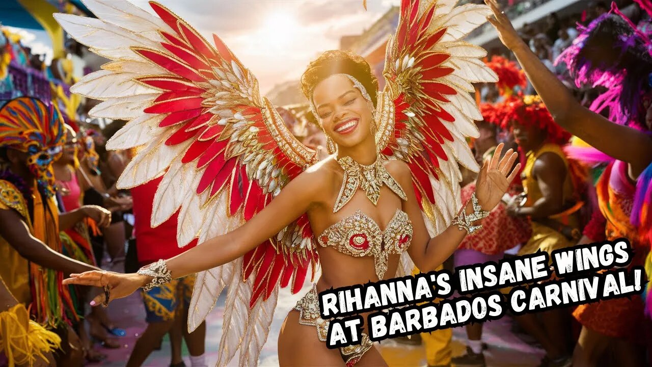 Rihanna's INSANE Wings at Barbados Carnival!