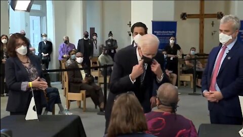 Biden Tells Someone To Socially Distance While Inches From Their Face