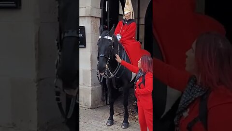 Remember the lady in red #thekingsguard 😆 🤣 😂
