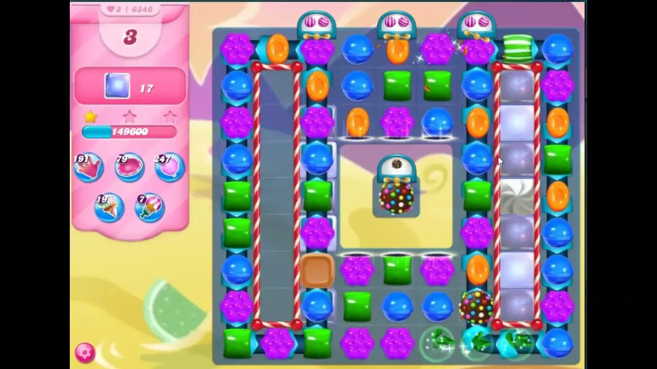 Candy Crush Level 6346 Talkthrough, 28 Moves 0 Boosters