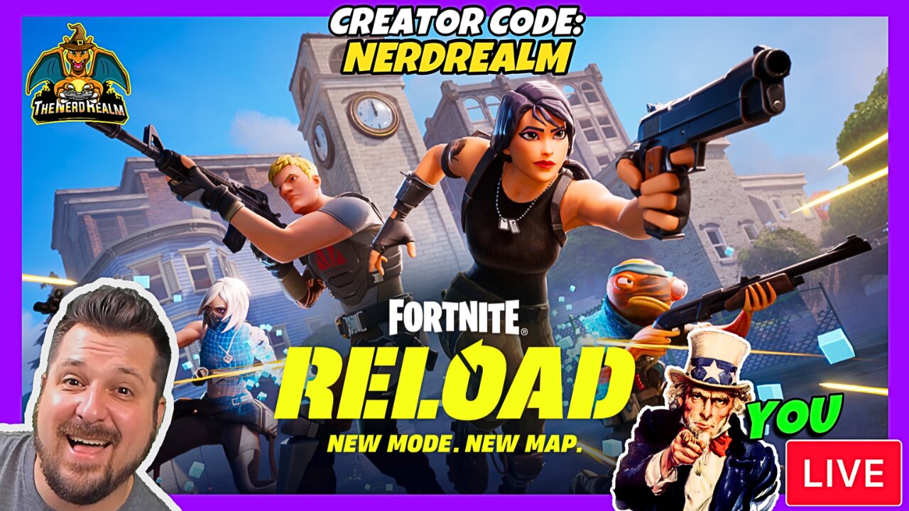 Fortnite Reload w/ YOU! Creator Code: NERDREALM New Mode. New Map 7/24/24