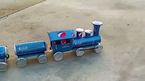 Make a longest toy train with Pepsi cans 🚂 Cars at Home - DIY