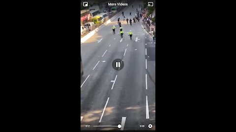 Hong Kong police run over protesters