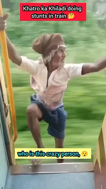 He showcase daredevil feats on trains, however, I must caution that this is exceedingly dangerous😱