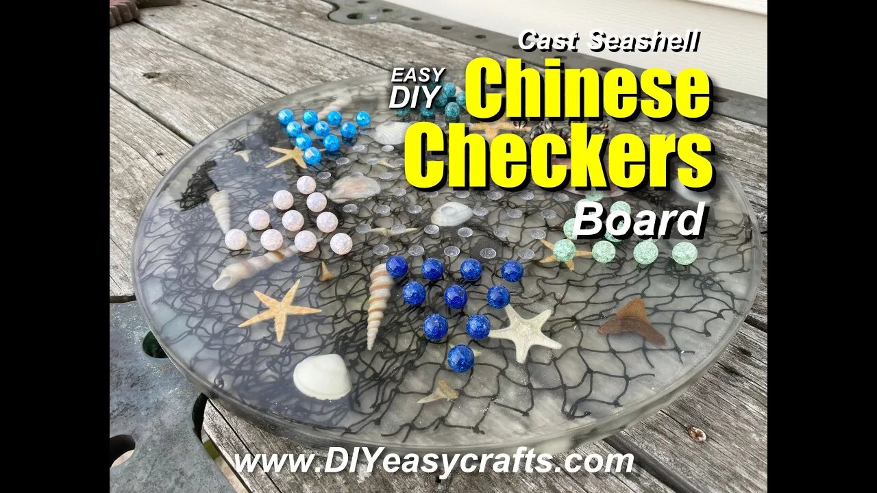 DIY Cast Resin Seashell Theme Chinese Checkers Board Tutorial