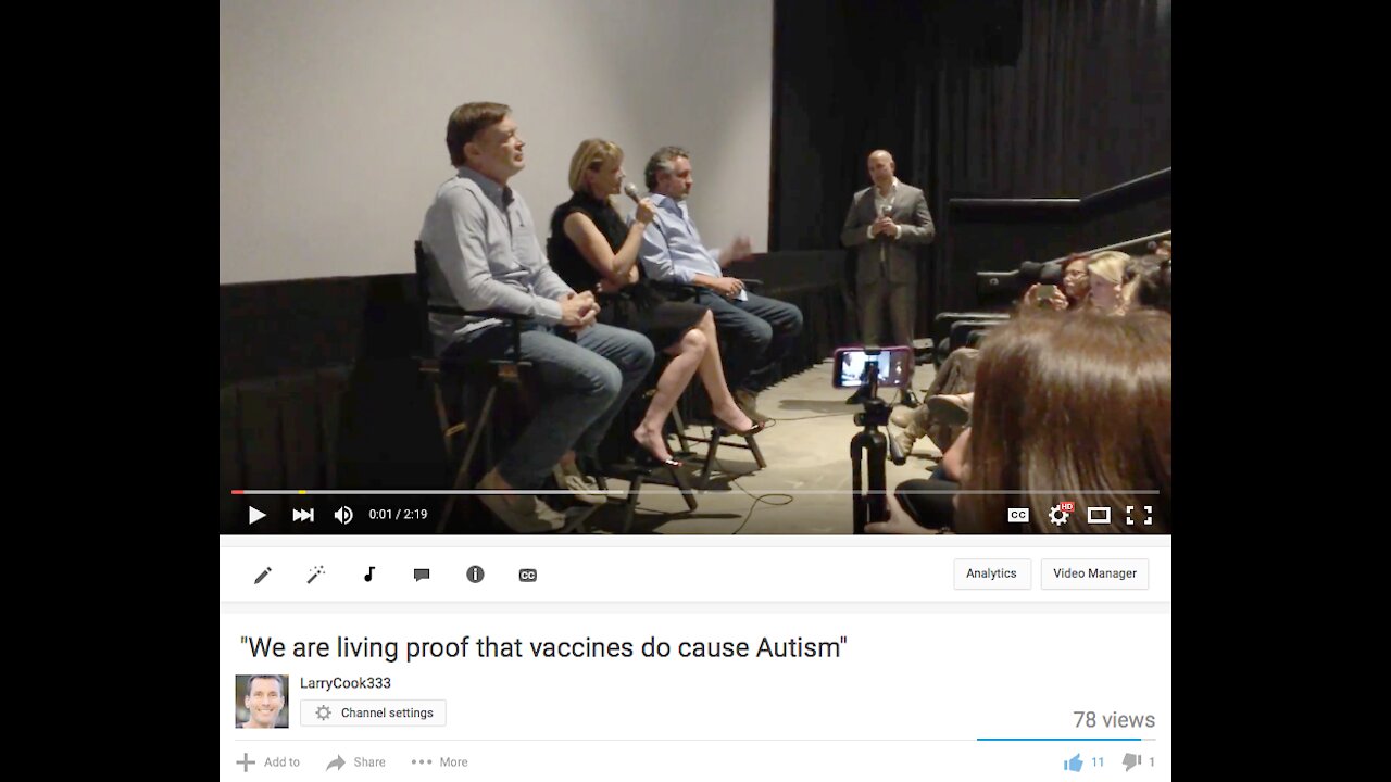 "We are living proof that vaccines do cause Autism"