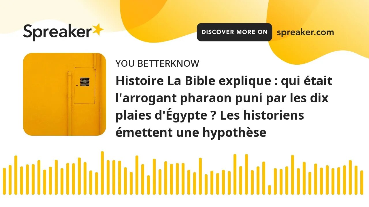 Histoire La Bible explique : qui était l'arrogant pharaon puni par les dix plaies d'Égypte ? Les his