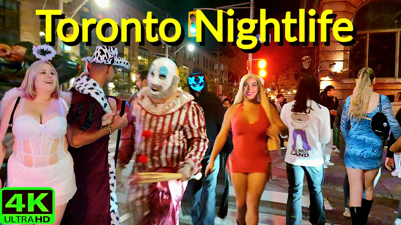 【4K】Toronto Halloween Nightlife Canada 🇨🇦