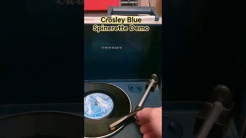 Blue Crosley Spinerette Demo Vinyl Record Player #record #vinyl #45rpm #single #recordplayer