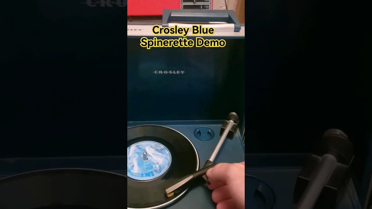 Blue Crosley Spinerette Demo Vinyl Record Player #record #vinyl #45rpm #single #recordplayer
