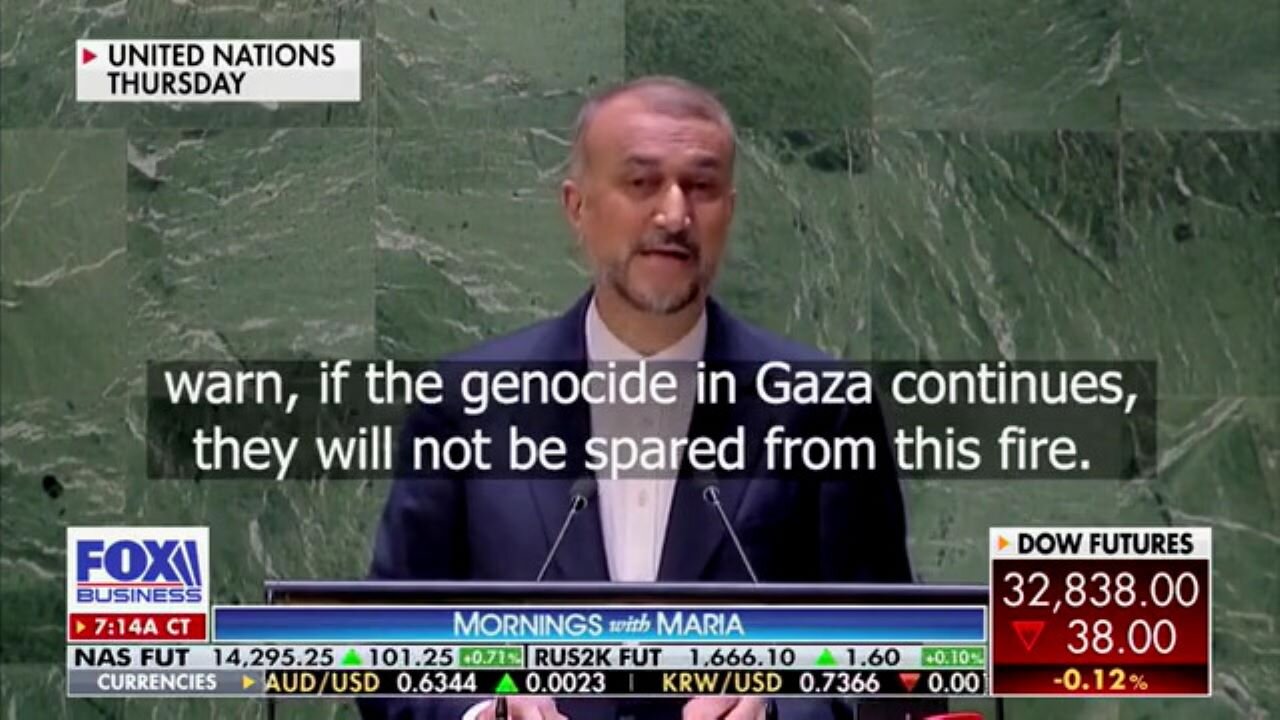 Iran Foreign Minister Warns U.S. Will 'Not Be Spared' If War In Gaza Continues