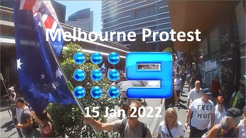 15 Jan 2022 - Melbourne Protest 05: Channel 9