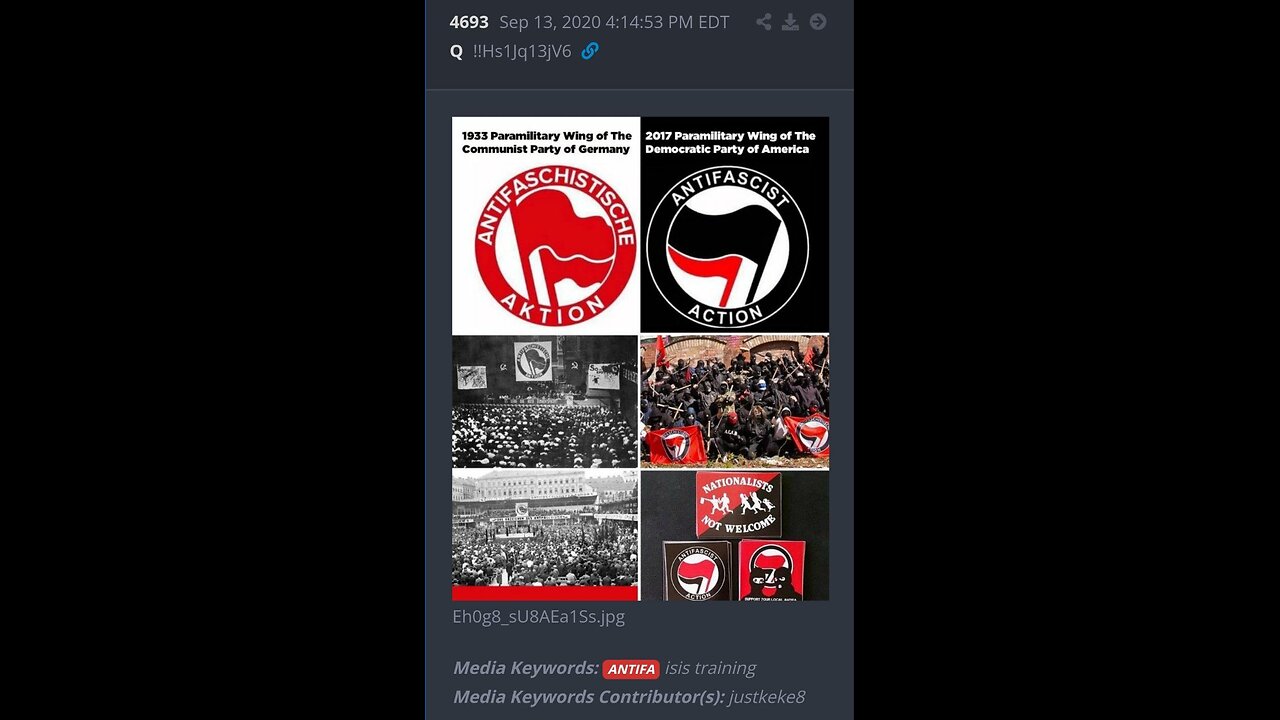 ANTIFA = ZIONISTS = BOLSHEVICS = KHAZARIAN SATANISTS > Communism, even Q showed that