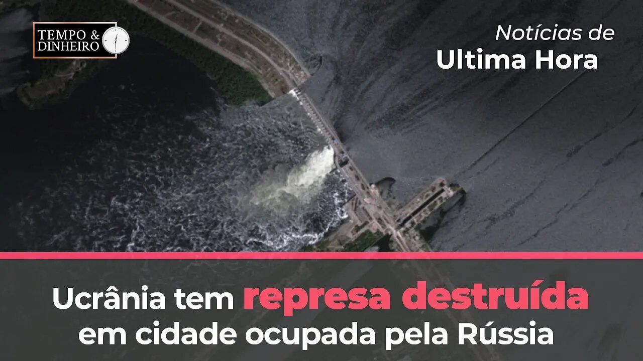 Ucrânia tem represa destruída em cidade ocupada pela Rússia. Diversas regiões são inundadas