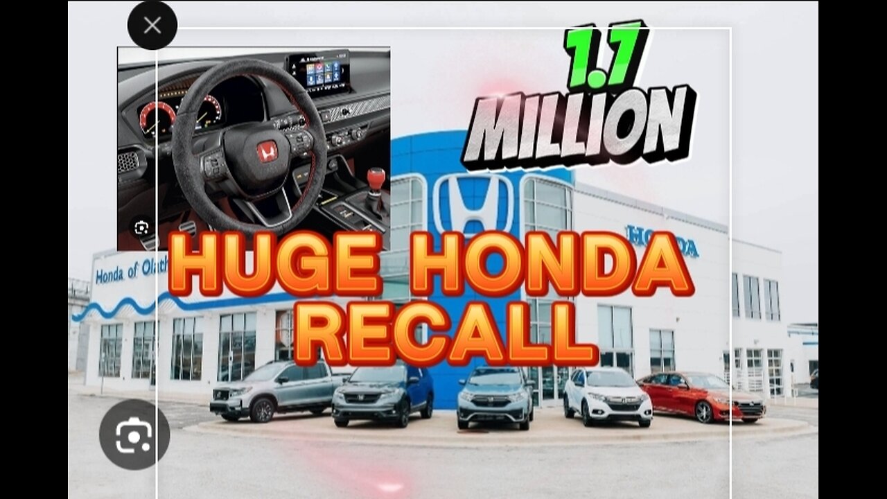 Defective Honda Steering parts could lead to crash: 1.7 million Recalled!