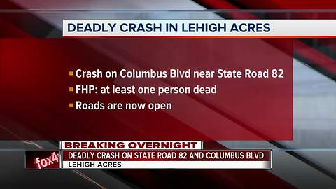 Deadly crash in Lehigh Acres