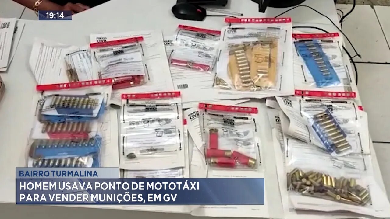 Bairro Turmalina: Homem Usava Ponto de Mototáxi para Vender Munições, em GV.