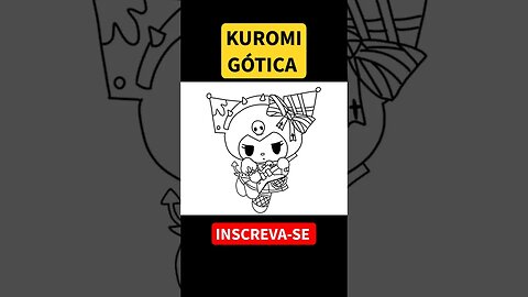 COMO DESENHAR KUROMI GÓTICA #kuromi #shorts #hellokitty