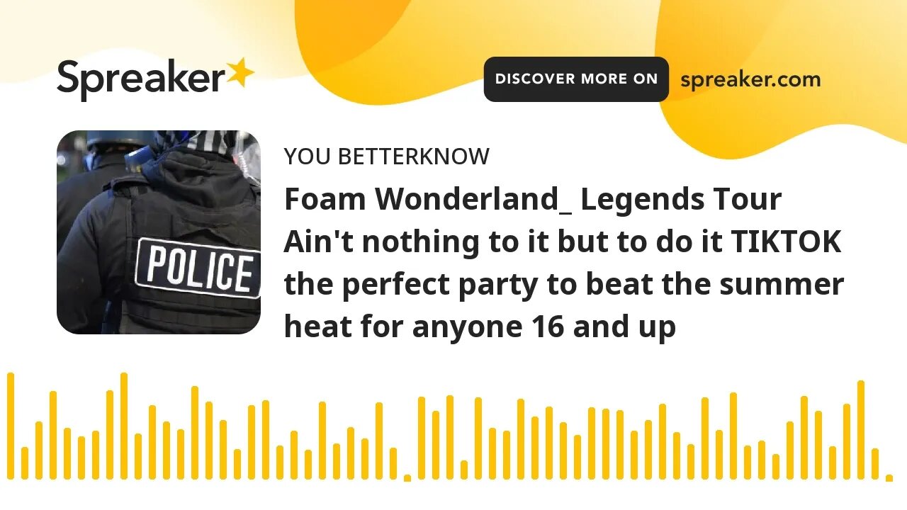 Foam Wonderland_ Legends Tour Ain't nothing to it but to do it TIKTOK the perfect party to beat the