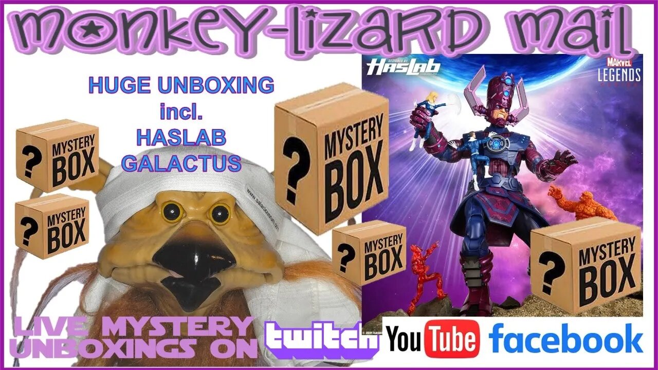 LIVE HASLAB GALACTUS UNBOXING & OTHER MYSTERY BOXES - MoNKeY-LiZaRD Mail