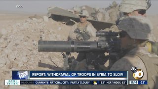 Report: Withdrawal of troops in Syria to slow