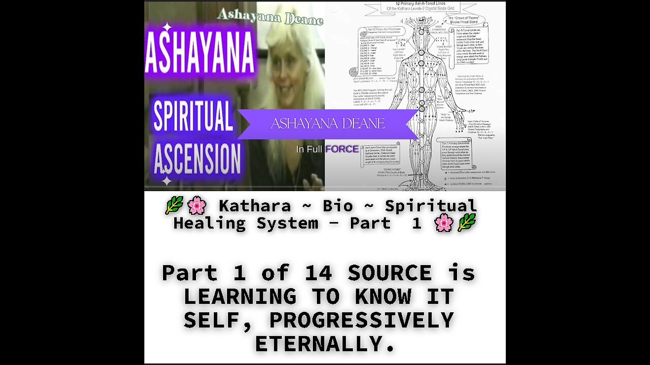 Kathara Bio Spiritual Healing System Part 1 of 14 SOURCE is LEARNING TO KNOW IT SELF, PROGRESSIVELY