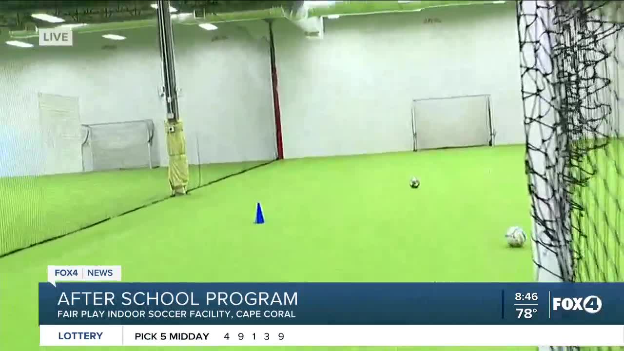 Kids play soccer and more during after school program