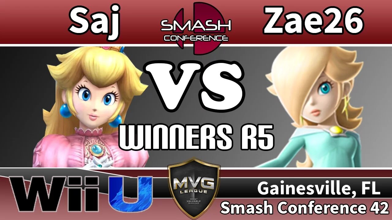 Saj (Peach) vs. Zae26 (Rosalina) - SSB4 Winners R5 - Smash Conference 42