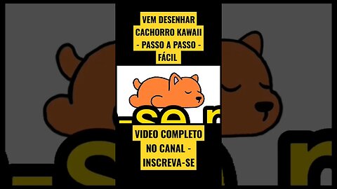 COMO DESENHAR CACHORRO KAWAII - PASSO A PASSO - FÁCIL #desenho #desenhofacil #desenholivre #shorts