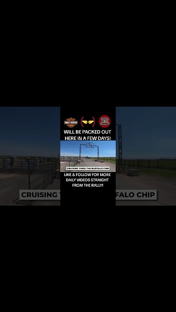 💥Pre-Rally Ride Thru the Buffalo Chip! #harleydavidson #sturgis #shorts