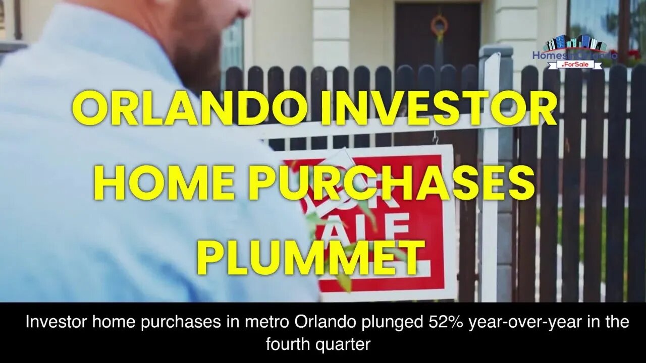 Investor home purchases plunge!