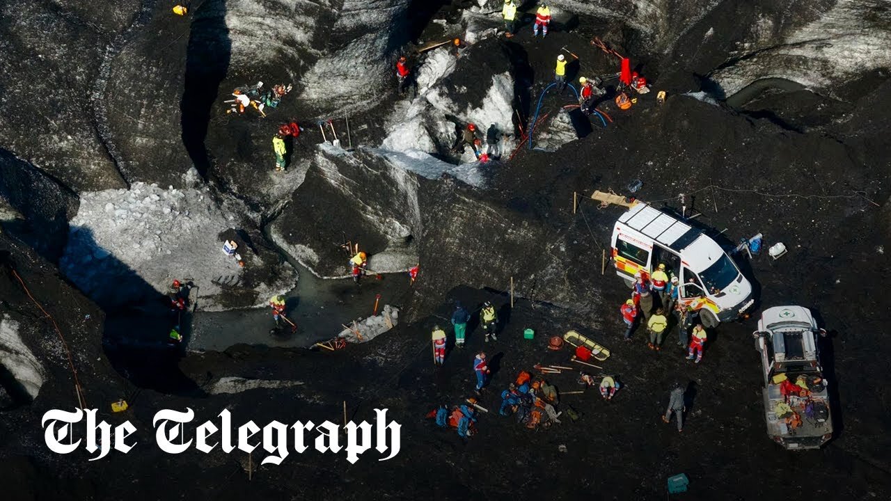 Iceland cave collapse: Rescuers dig for trapped survivors after tourist dies