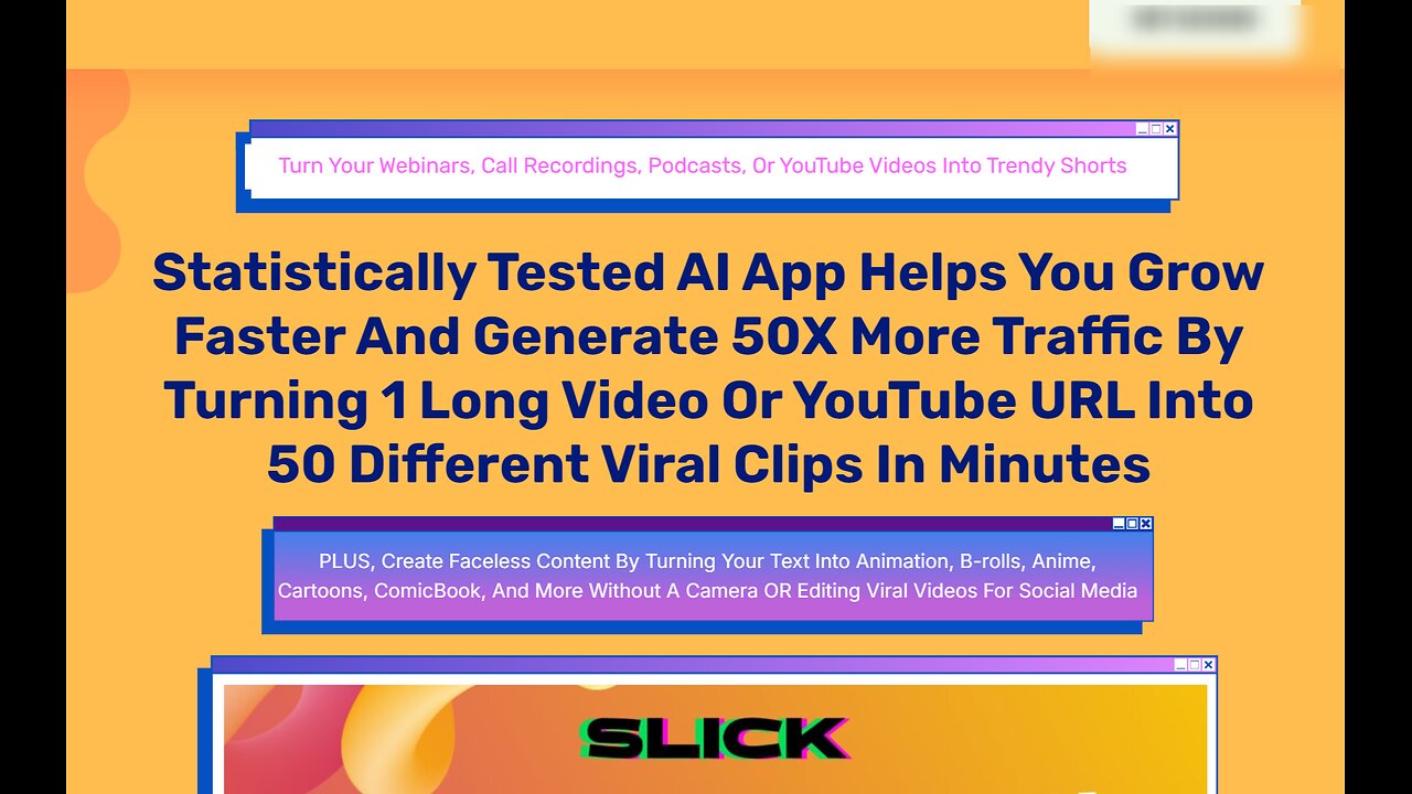 Slick: Video Repurposing Tool Overview