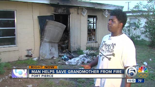 Fort Pierce man helps save grandmother from house fire