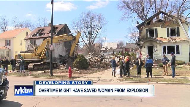 Overtime might have saved woman from explosion