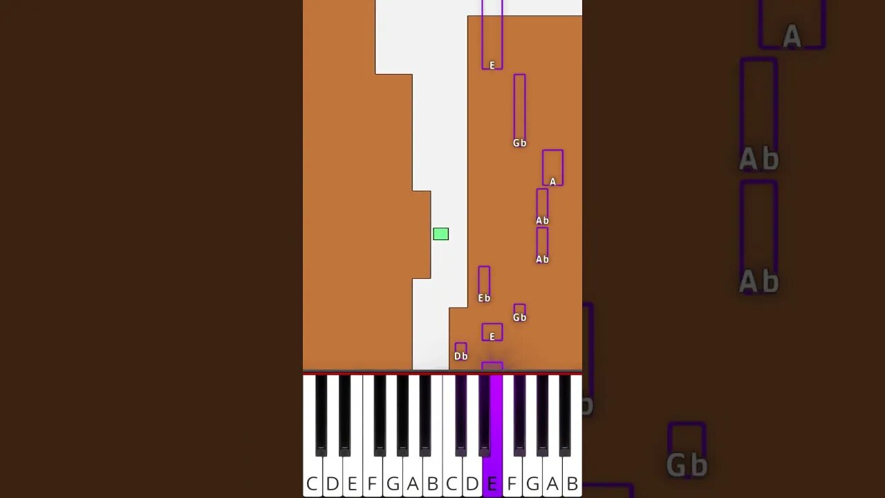 "Five Nights at Freddy's" played by a Bouncing Square - Octave Piano Tutorial