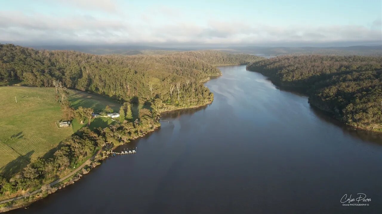 Karbeethong Lakeside 15 December 2021 by drone at sunrise