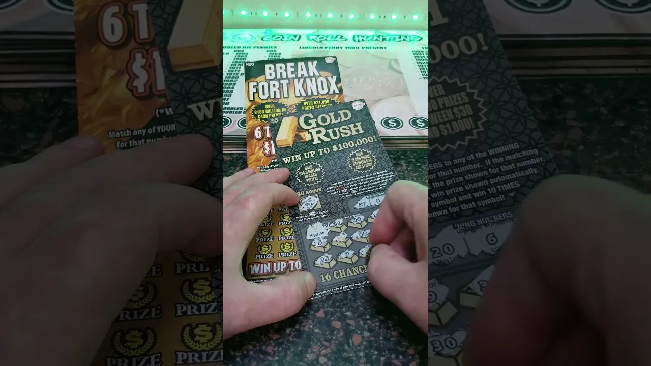 Winning Gold Rush Scratch Off Ticket! #lottery