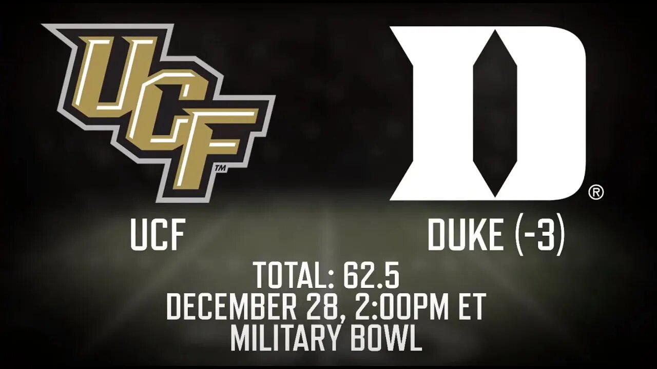 Central Florida vs Duke Prediction and Picks | Military Bowl Betting Advice | UCF vs Duke | Dec 28