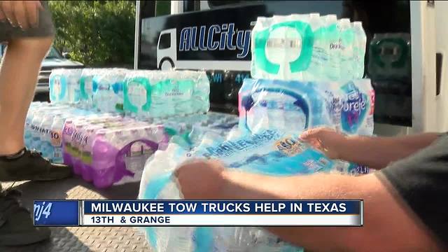 Milwaukee tow company convoys to Texas for Harvey relief